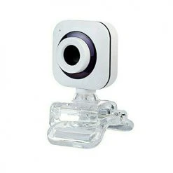 Cesar Webcam With Microphone 480P HD White Cam Camera Electronics