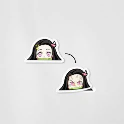 Mily Demon Slayer Nezuko Peeker Lenticular Sticker Home Décor