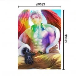 Mily My Hero Academia Hawks "5 X 7" Metallic Glossy Art Print