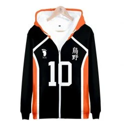 Mily Haikyu!! Shoyo Hinata #10 Zip Up Hoodie