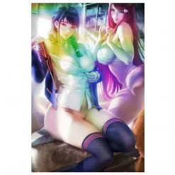 Mily Lifestyle Overwatch × League Of Legends Academy D.va & Ahri Pin Up "11 X 17" Metallic Glossy Art Print