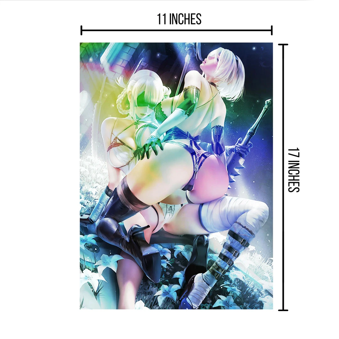 Mily NieR:Automata Kaine & 2B "11 X 17" Metallic Glossy Art Print 4 Mily NieR:Automata Kaine & 2B "11 X 17" Metallic Glossy Art Print