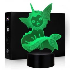 Mily Pokemon Vaporeon Acrylic LED Lamp Figures