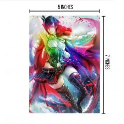Mily RWBY Ruby Rose Pin Up "5 X 7" Metallic Glossy Art Print Lifestyle
