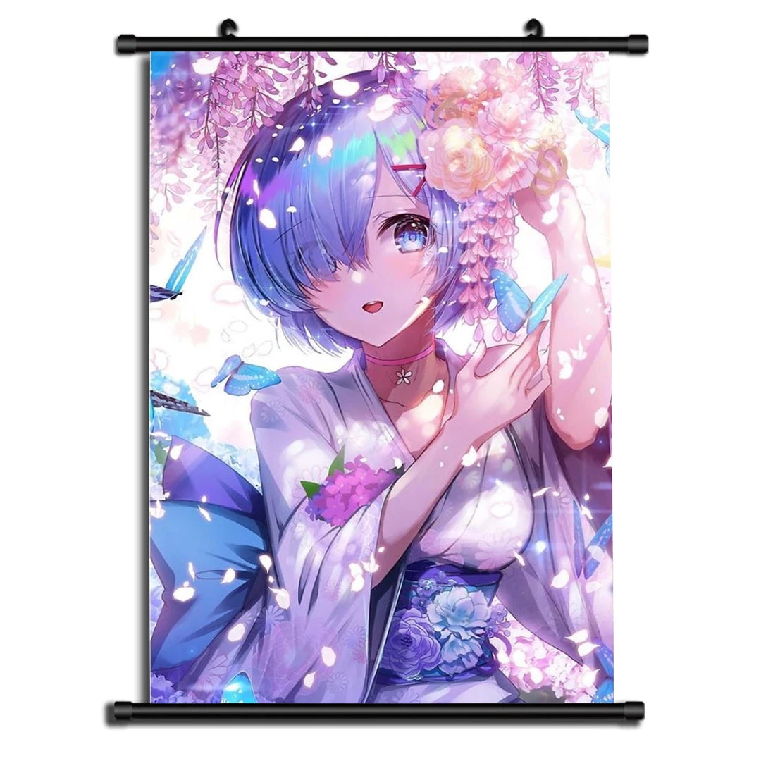 Mily Re:Zero Rem Cherry Blossoms 23 X 36 Inch Wall Scroll Poster Home Décor 3 Mily Re:Zero Rem Cherry Blossoms 23 X 36 Inch Wall Scroll Poster Home Décor