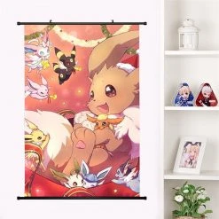 Mily Home Décor Pokemon Eevee Christmas 23 X 36 Inch Wall Scroll Poster