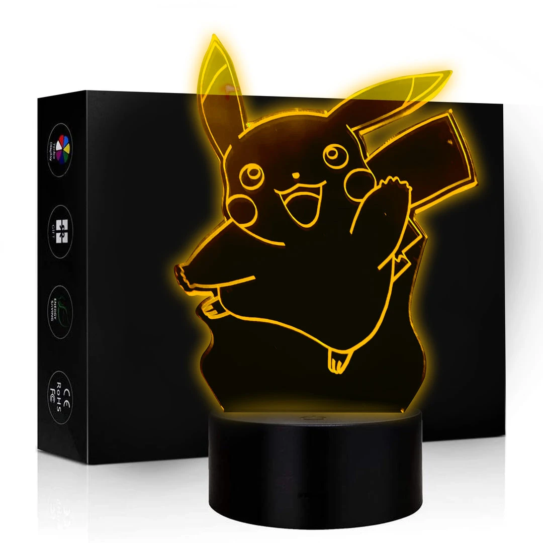 Mily Figures Pokemon Pikachu Waving Acrylic LED Lamp 3 Mily Figures Pokemon Pikachu Waving Acrylic LED Lamp