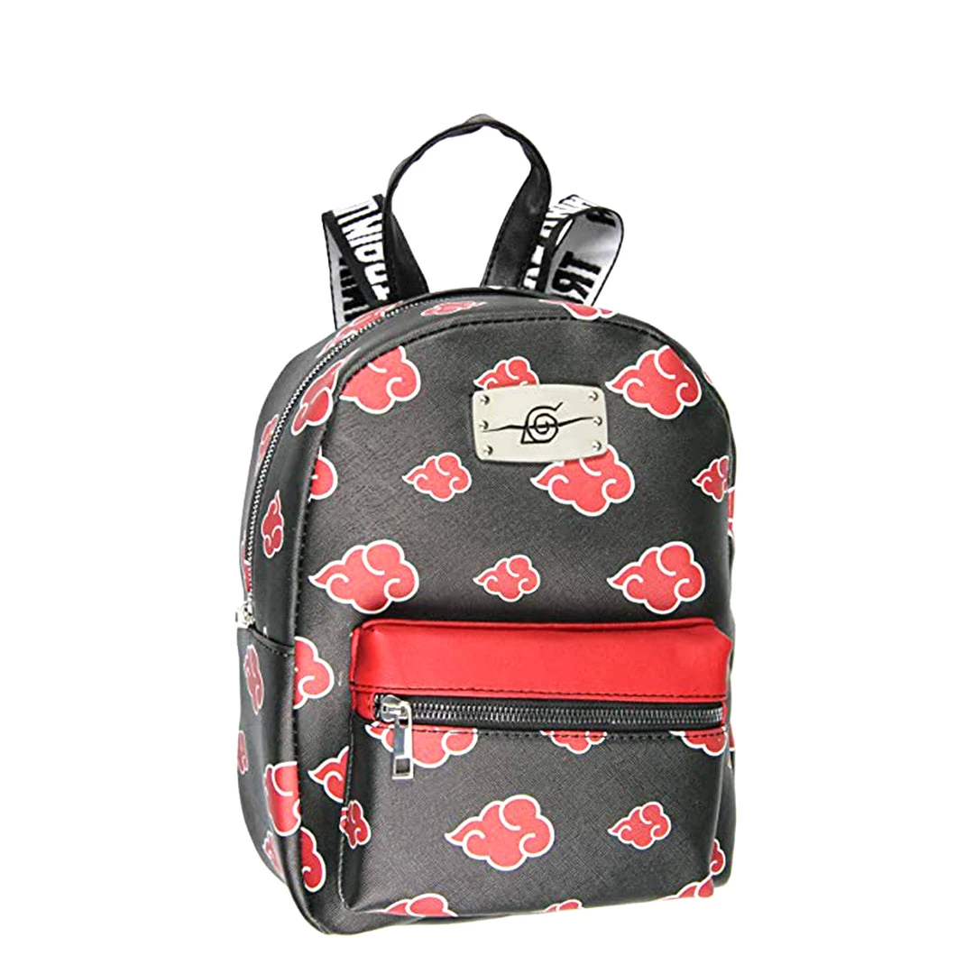 Mily Naruto Akatsuki Cloud Allover Print Mini Backpack 3 Mily Naruto Akatsuki Cloud Allover Print Mini Backpack