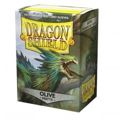 GTS DRAGON SHIELD SLEEVES: MATTE OLIVE - 100CT