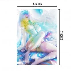 Mily Re:Zero Rem Wedding Dress "5 X 7" Metallic Glossy Art Print