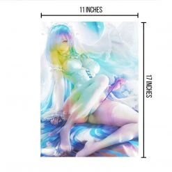 Mily Re:Zero Rem Wedding Dress "11 X 17" Metallic Glossy Art Print Lifestyle