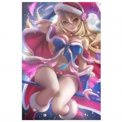 Mily Lifestyle Yu-Gi-Oh! Christmas Dark Magician Girl Pin Up "11 X 17" Aluminum Art Print