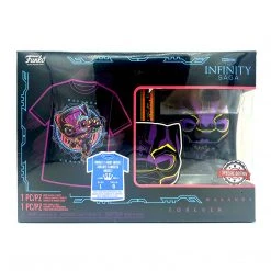 Entertainment Earth Figures The Infinity Saga Black Panther Blacklight Shirt & Special Edition Funko Bundle Box - Large