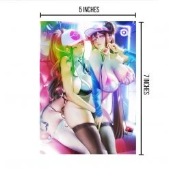 Mily Pokemon Rosa & Hilda Pin Up "5 X 7" Metallic Glossy Art Print