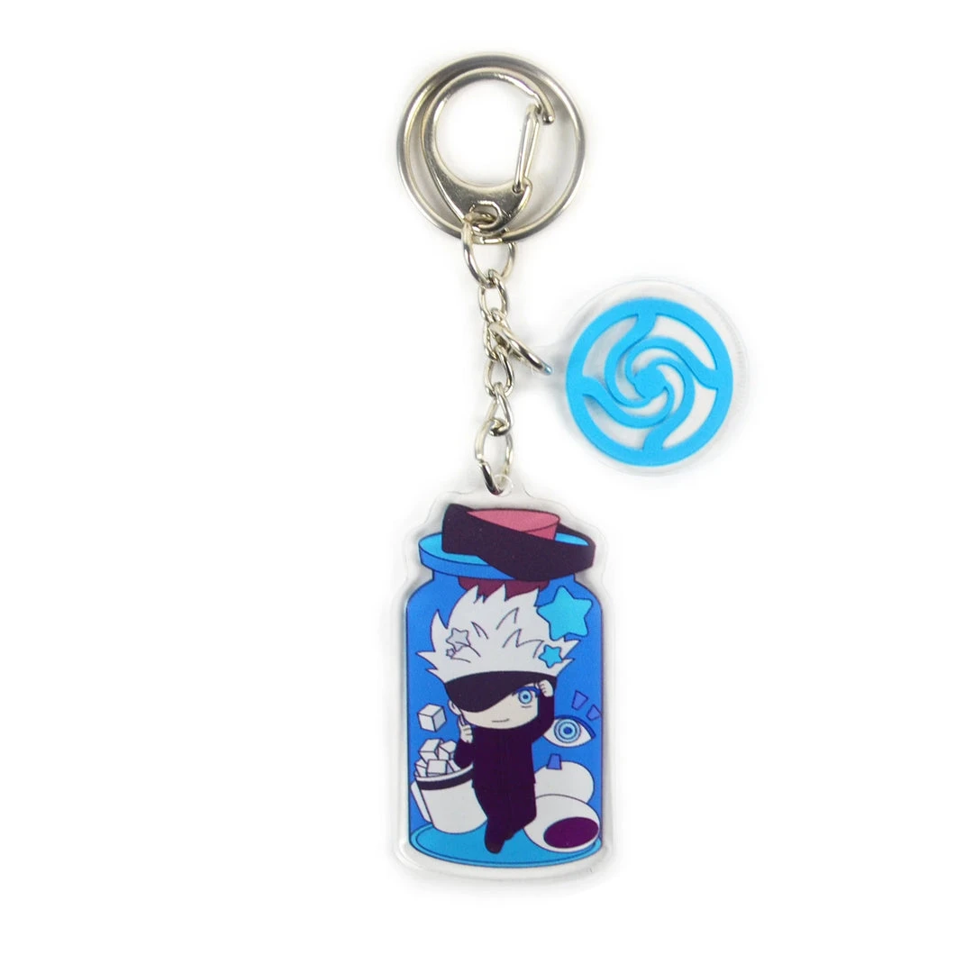 Mily Jujutsu Kaisen Character Jar Acrylic Keychain Gojo Accessories 3 Mily Jujutsu Kaisen Character Jar Acrylic Keychain Gojo Accessories