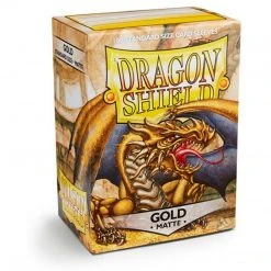 GTS DRAGON SHIELD SLEEVES: MATTE GOLD - 100CT TCG Supplies
