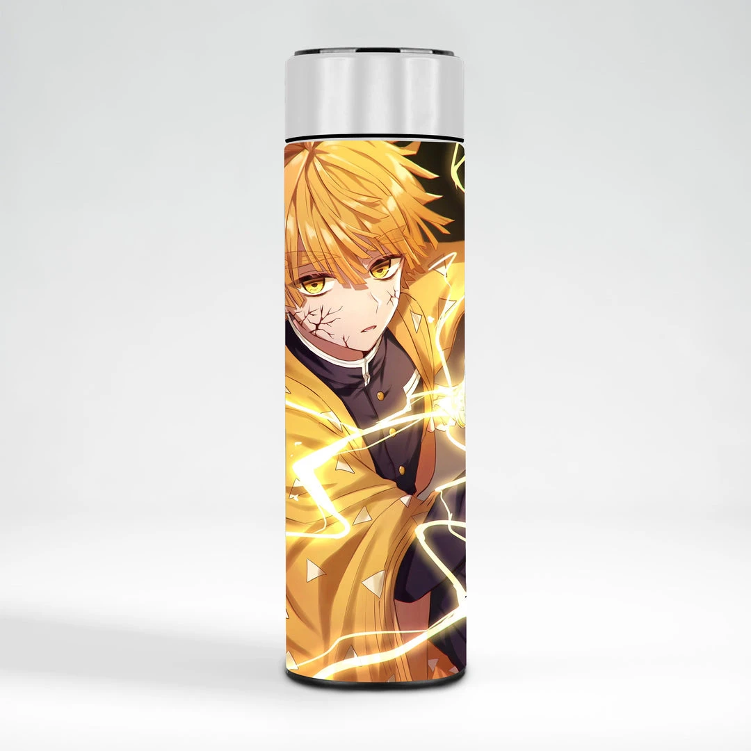 Mily Lifestyle Demon Slayer Zenitsu Thunder Breathing Temperature Display Thermal Bottle 3 Mily Lifestyle Demon Slayer Zenitsu Thunder Breathing Temperature Display Thermal Bottle