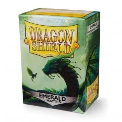 GTS DRAGON SHIELD CARD SLEEVES: MATTE EMERALD (BOX OF 100) TCG Supplies