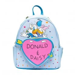 Entertainment Earth Accessories Disney Donald Duck Donald And Daisy Hearts Loungefly Mini Backpack