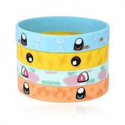 Mily Accessories 24 Rubber Bracelets For Kids Pokemon Theme Birthday Party Favors