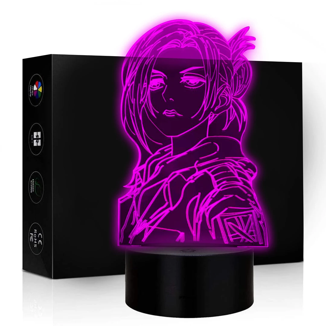 Mily Attack On Titan Annie Leonhart Acrylic LED Lamp 3 Mily Attack On Titan Annie Leonhart Acrylic LED Lamp