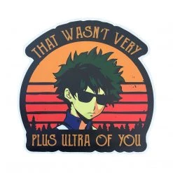 Mily My Hero Academy Deku Plus Ultra Joke Sticker Home Décor