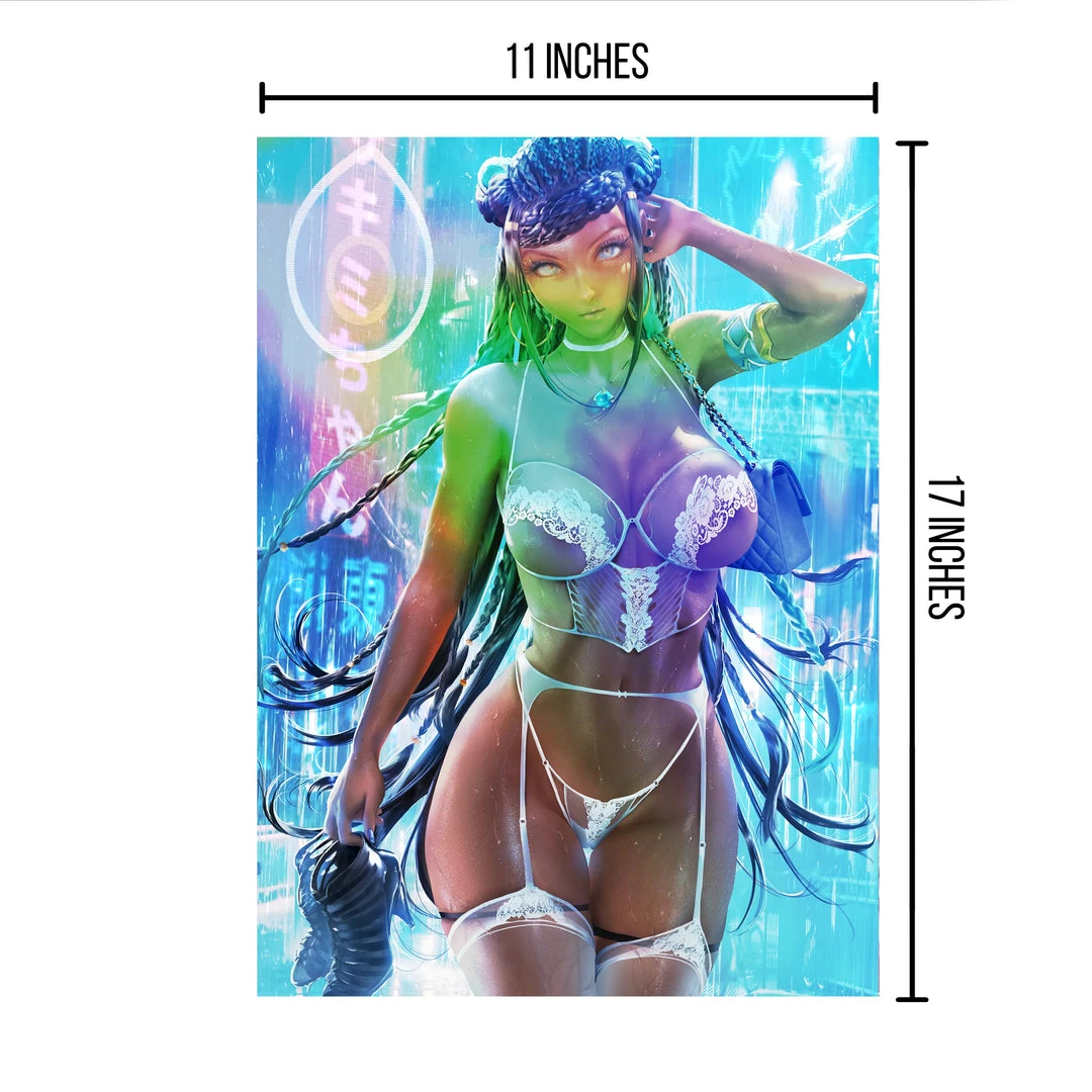 Mily Pokemon Nessa Night Out "11 X 17" Metallic Glossy Art Print 4 Mily Pokemon Nessa Night Out "11 X 17" Metallic Glossy Art Print