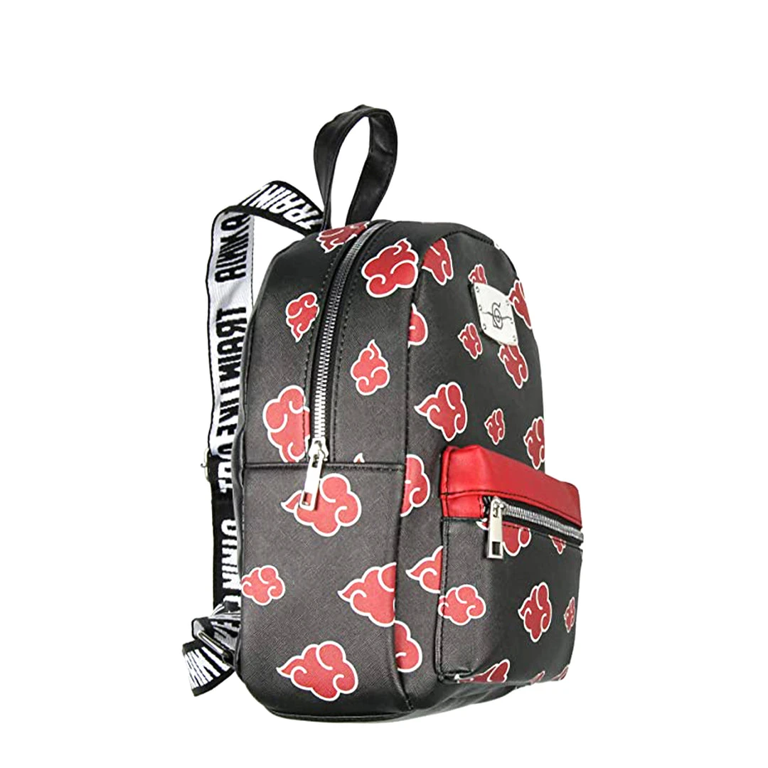 Mily Naruto Akatsuki Cloud Allover Print Mini Backpack 4 Mily Naruto Akatsuki Cloud Allover Print Mini Backpack