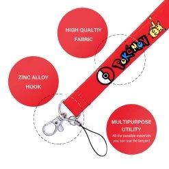 Mily Pokémon Pikachu Red Lanyard Accessories