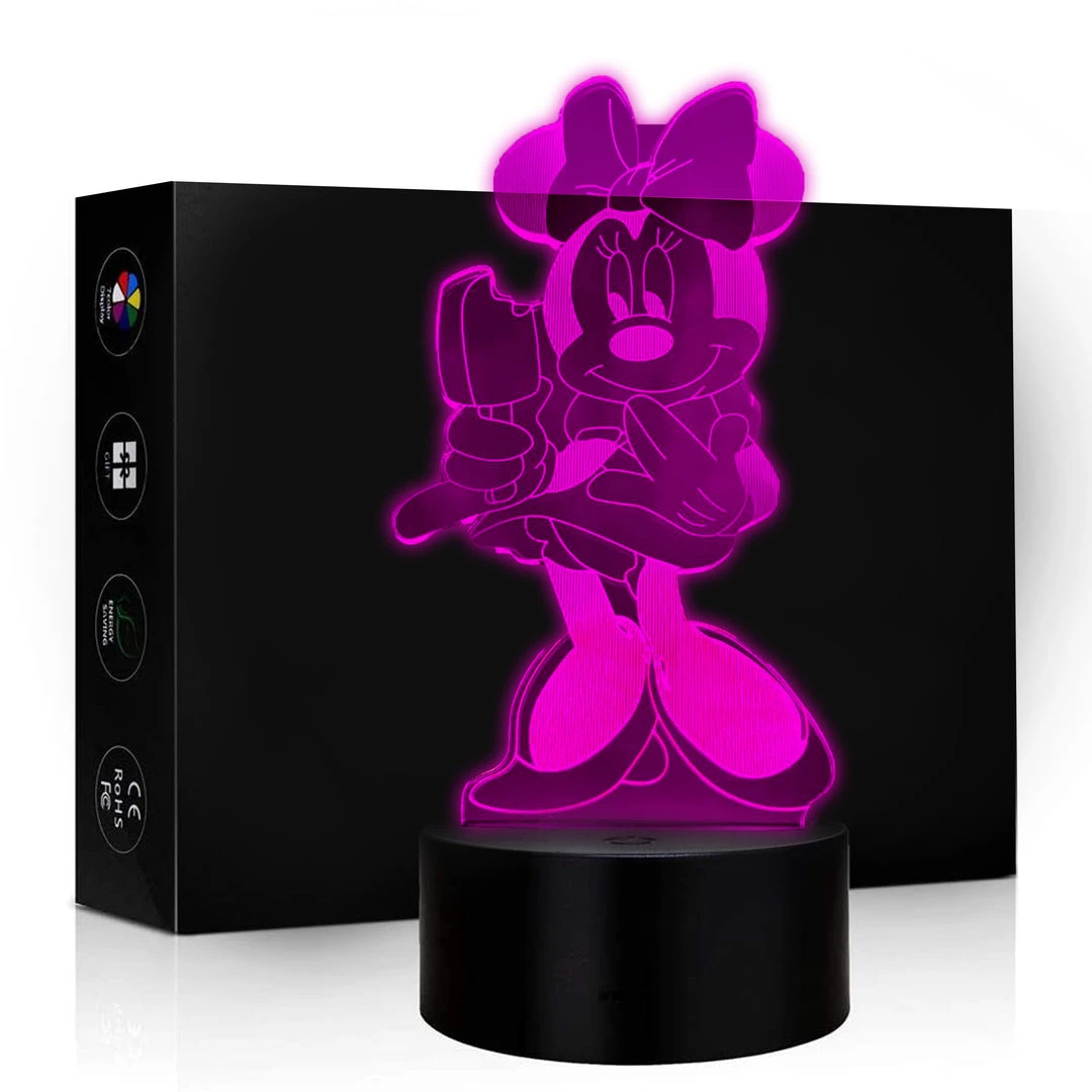 Mily Disney Minnie Mouse W/ Ice Cream Acrylic LED Lamp 3 Mily Disney Minnie Mouse W/ Ice Cream Acrylic LED Lamp