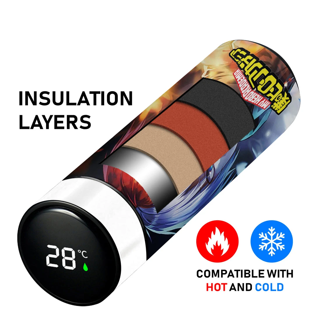 Mily My Hero Academia Todoroki Temperature Display Thermal Bottle 7 Mily My Hero Academia Todoroki Temperature Display Thermal Bottle