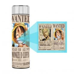 Mily Lifestyle One Piece Luffy And Zoro Wanted Temperature Display Thermal Bottle