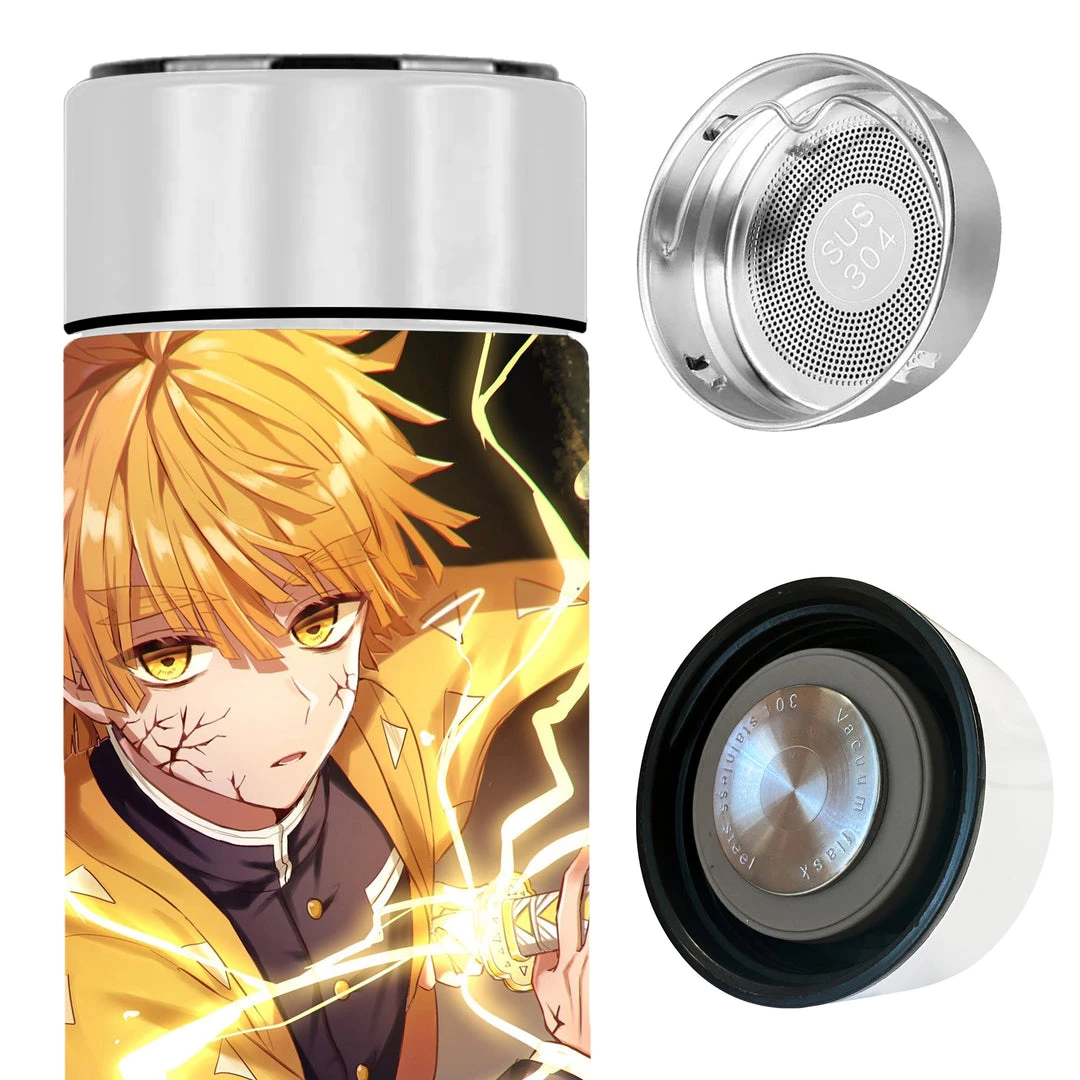 Mily Lifestyle Demon Slayer Zenitsu Thunder Breathing Temperature Display Thermal Bottle 6 Mily Lifestyle Demon Slayer Zenitsu Thunder Breathing Temperature Display Thermal Bottle