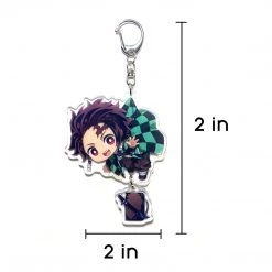 Mily Demon Slayer Tanjiro Dangle Acrylic Keychain Accessories