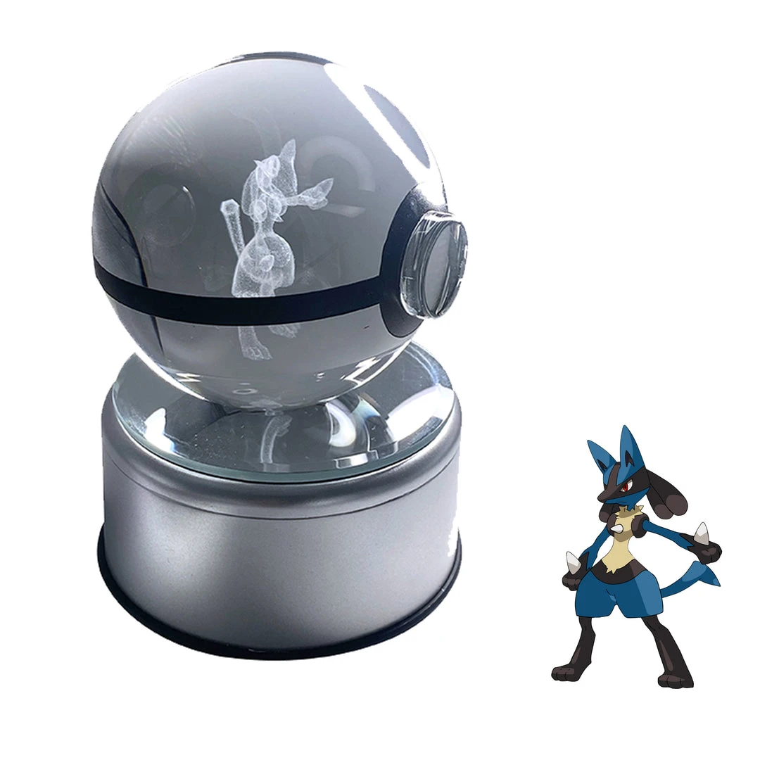 Mily Pokemon Crystal Ball - Lucario Figures 3 Mily Pokemon Crystal Ball - Lucario Figures