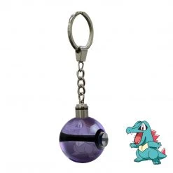 Mily Pokemon Totodile Crystal Ball Keychain