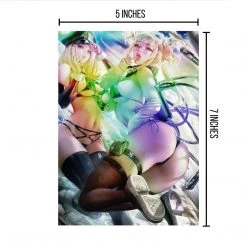 Mily My Hero Academia Toga & Camie "5 X 7" Metallic Glossy Art Print Lifestyle