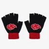 Hot Topic Naruto Shippuden Akatsuki Clouds Fingerless Gloves Apparel 1 Hot Topic Naruto Shippuden Akatsuki Clouds Fingerless Gloves Apparel
