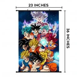 Mily Dragon Ball Goku Forms 23 X 36 Inch Wall Scroll Poster Home Décor