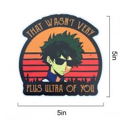 Mily My Hero Academy Deku Plus Ultra Joke Sticker Home Décor