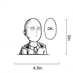 Mily One Punch Man Saitama OK Sticker