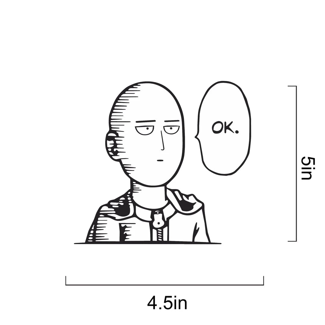 Mily One Punch Man Saitama OK Sticker 4 Mily One Punch Man Saitama OK Sticker