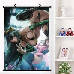 Mily My Hero Academia Tsuyu & Uraraka Pin Up 23 X 36 Inch Wall Scroll Poster Ver. 2 Home Décor