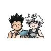 Mily Home Décor Hunter × Hunter Gon And Killua Eating Sticker 1 Mily Home Décor Hunter × Hunter Gon And Killua Eating Sticker