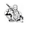 Mily One Piece Roronoa Zoro Black And White Sticker Home Décor 2 Mily One Piece Roronoa Zoro Black And White Sticker Home Décor