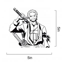 Mily One Piece Roronoa Zoro Black And White Sticker Home Décor