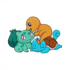 Mily Home Décor Pokemon First Gen Starters Sticker