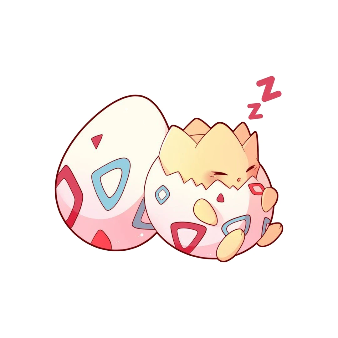 Mily Pokemon Sleeping Togepi Sticker 3 Mily Pokemon Sleeping Togepi Sticker