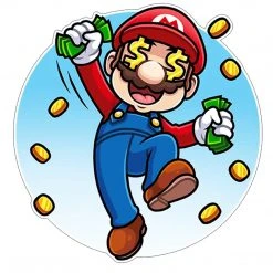 Mily Super Mario Bros. Mario Money Sticker
