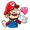 Mily Super Mario Bros. Mario Kiss Sticker 1 Mily Super Mario Bros. Mario Kiss Sticker